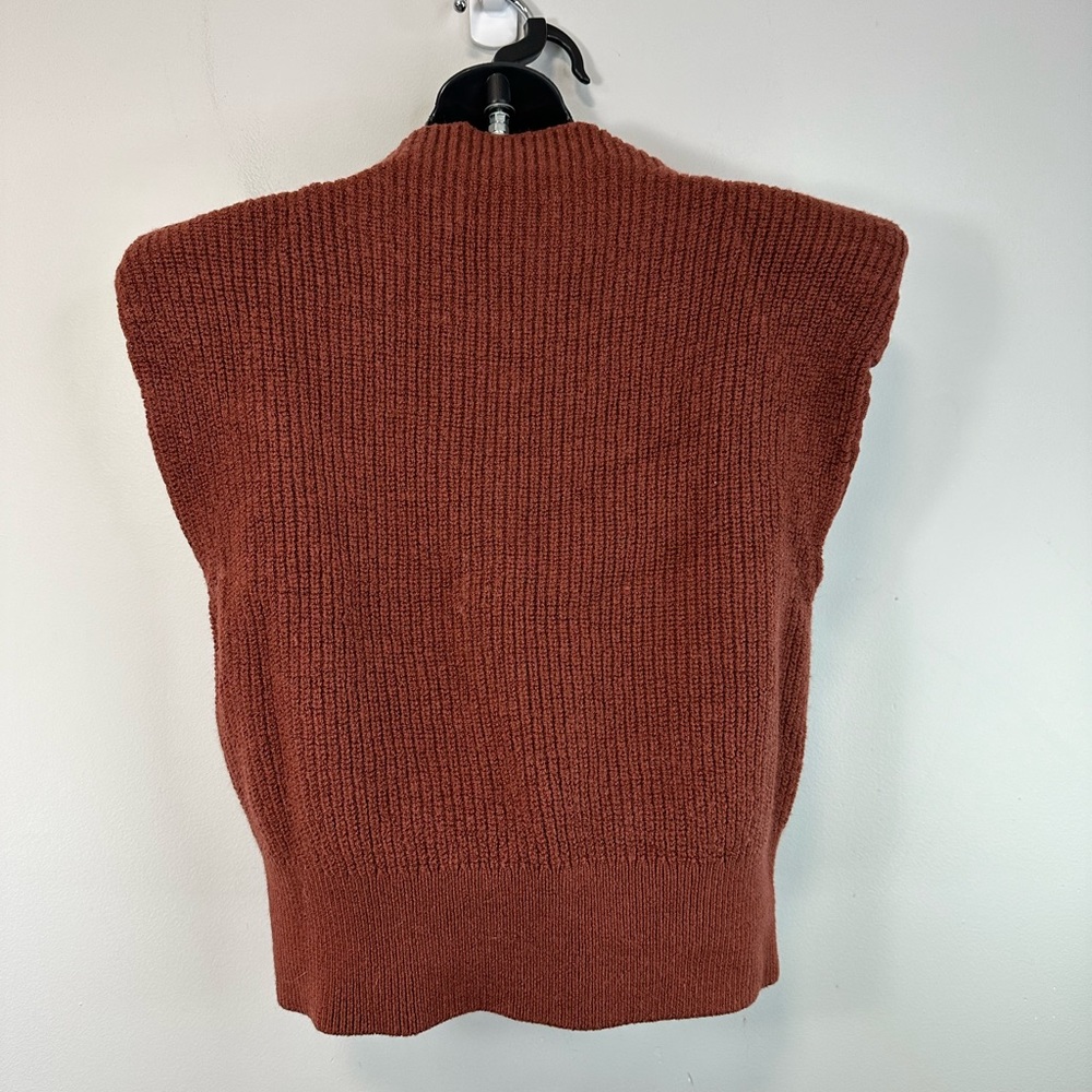Babaton Red Wool Mock Neck Structured Sweater Ves… - image 7